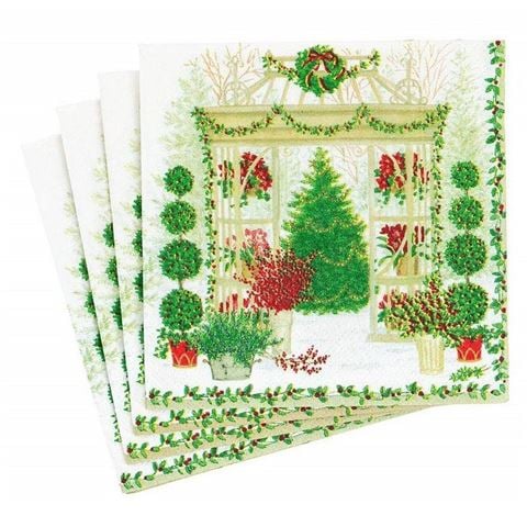 Caspari Winter Conservatory Paper Luncheon Napkins 20Pce - Peter's of Kensington