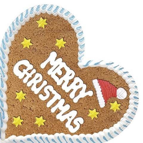 IHR - Christmas Napkin Yummy Xmas Brown 12pce