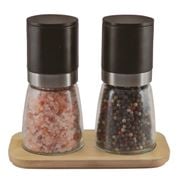 G & S-Mill W/ Gourmet Pepper & Himalayan Salt Set 3pce Black