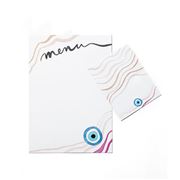NO22 - Mykonos Tourlos Mati Placecard & Menu Set 10x10pce
