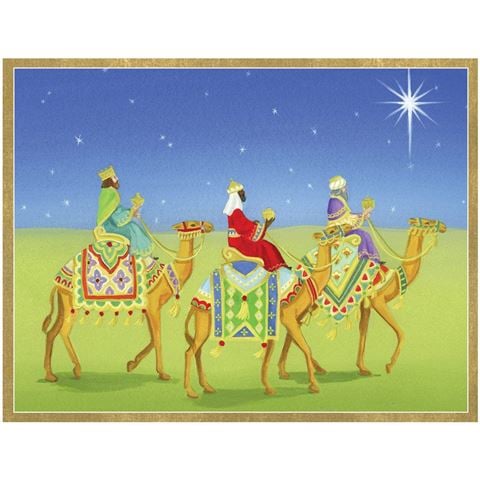Caspari - Three Kings Christmas Card Box 16pce
