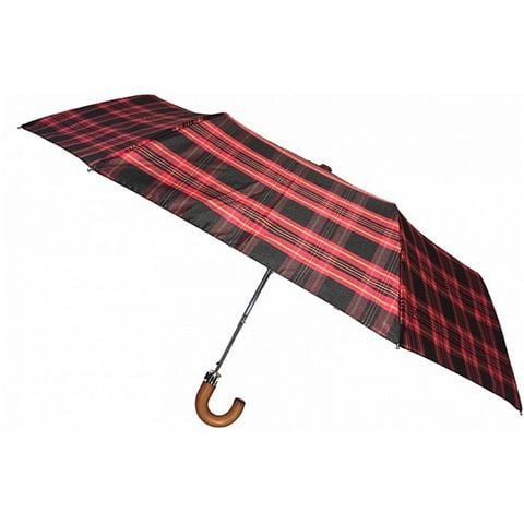 Rainbird - Compact Automatic Folding Umbrella Tartan Red