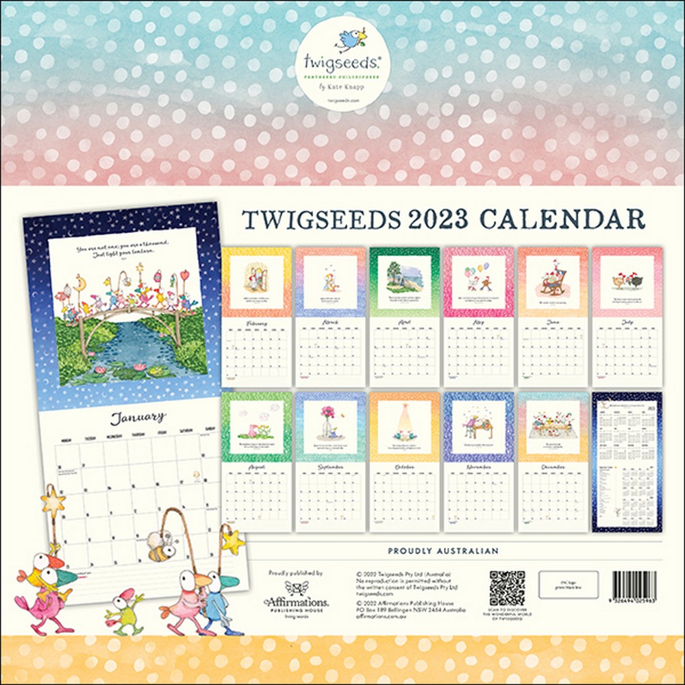 Affirmations - Twigseeds Wall Calendar 2023 | Peter's of Kensington