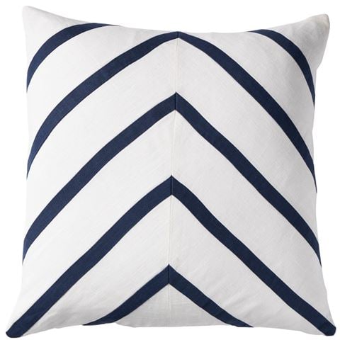 Paloma - Nantucket Chevron Cushion Navy/White 50x50cm