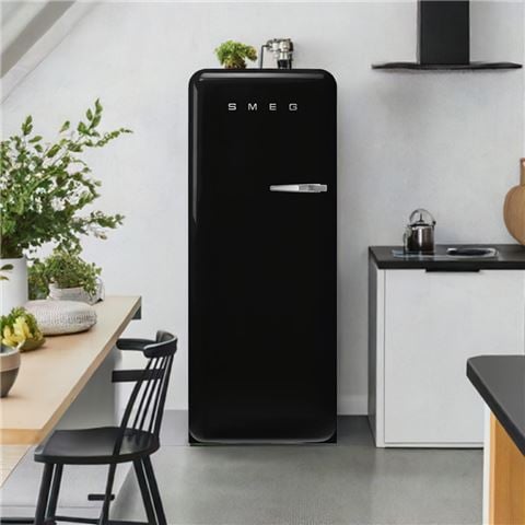 Smeg 50's Retro Style Refrigerator R/H Black 270L - Peter's of Kensington
