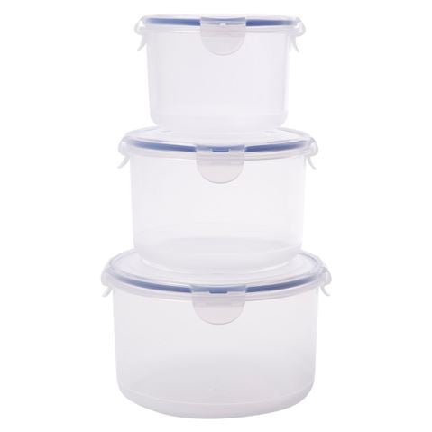 Lock & Lock - Classic Round Food Storage Set 3pce