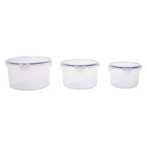 Lock & Lock - Classic Round Food Storage Set 3pce