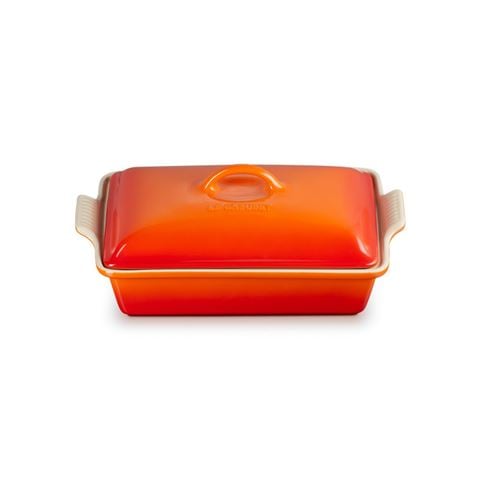 Le Creuset Heritage Rectangular Dish with Lid Volcanic 33cm/3.8L - Peter's of Kensington