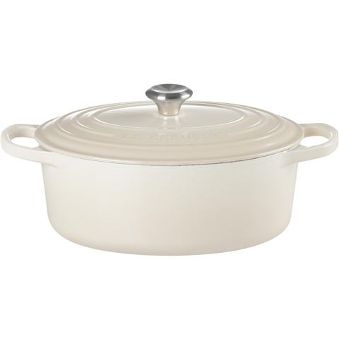 Le Creuset Signature Oval Casserole Meringue 27cm/4.1L - Peter's of Kensington