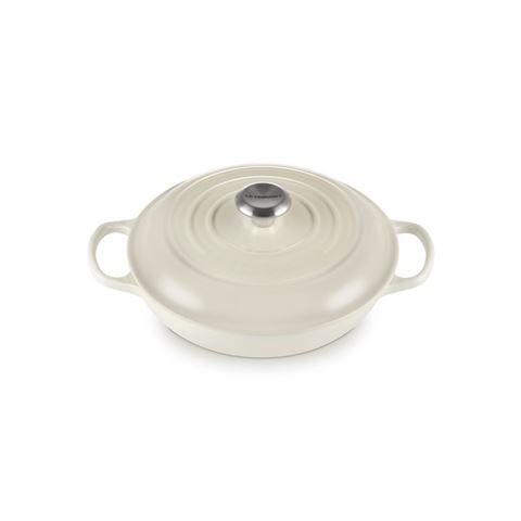 Le Creuset Signature Shallow Casserole Meringue 26cm/2.2L - Peter's of Kensington