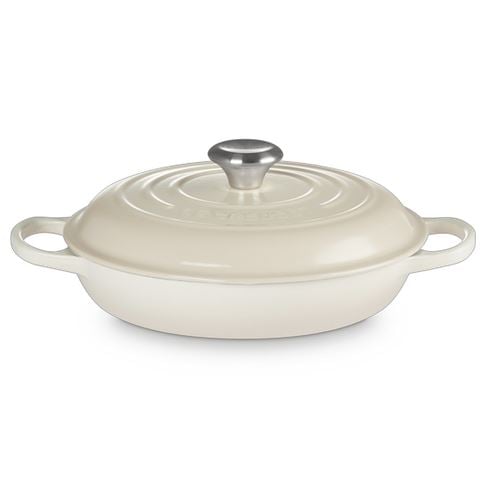Le Creuset Signature Shallow Casserole Meringue 26cm/2.2L - Peter's of Kensington