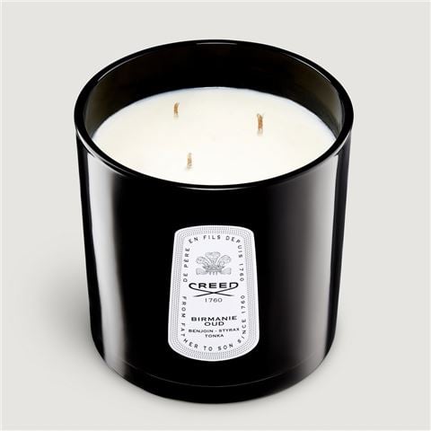 Creed Limited Edition Birmanie Oud Blue Leather Candle 1475g - Peter's of Kensington