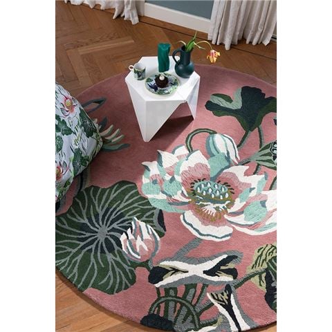 Wedgwood Rug Waterlily Dusty Rose Round Rug 200x200cm - Peter's of Kensington