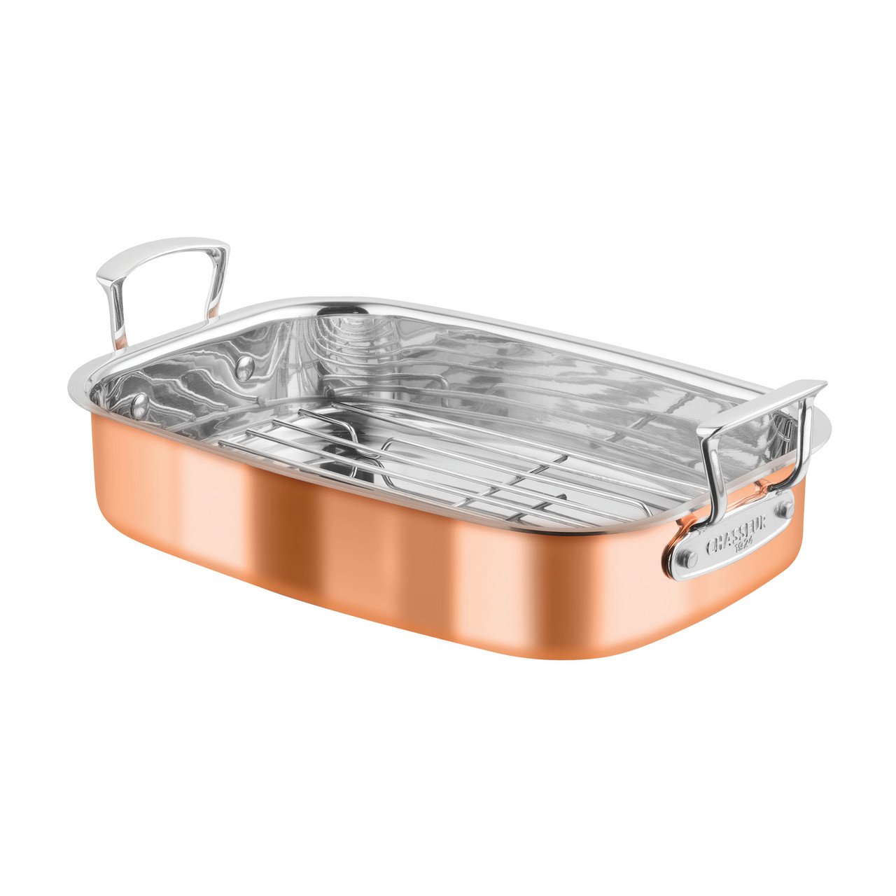 Chasseur Escoffier Induction Roasting Pan with Rack 35x26