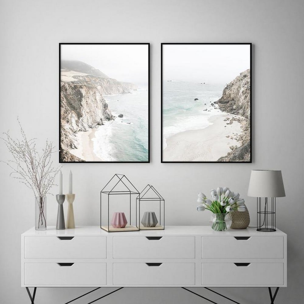 Art & Canvas - Modern Abstract A Wall Art Blk Frame 2p 40x60 | Peter's ...