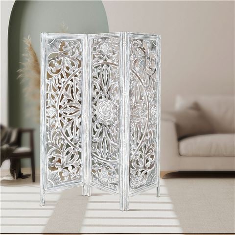 Urban Styling - Diego Room Divider Shoji Stand White