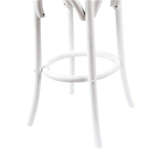 Urban Styling - Aster Birch Rattan Round Bar Stool White
