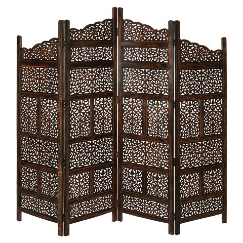 Urban Styling - Vasco Room Divider Shoji Stand Burnt
