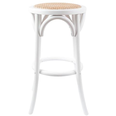 Urban Styling Aster Birch Rattan Round Bar Stools Wht 3pc - Peter's of Kensington