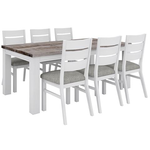 Urban Styling - Plumeria Dining Table White Brush 190cm
