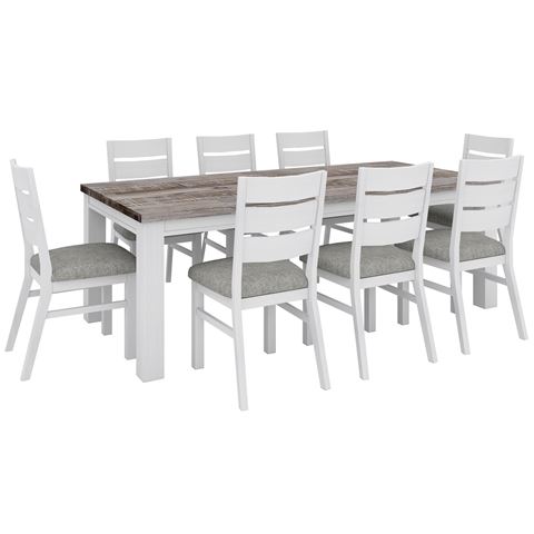 Urban Styling Plumeria Dining Table White Brush 225cm - Peter's of Kensington