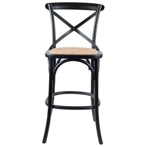 Urban Styling Aster Birch Crossback Bar Stools Blk 2pc - Peter's of Kensington
