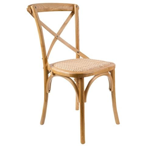 Urban Styling - Aster Birch Rattan Dining Chair Set Oak 4pc