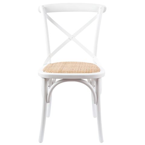 Urban Styling - Aster Birch Rattan Dining Chair Set Wht 4pc