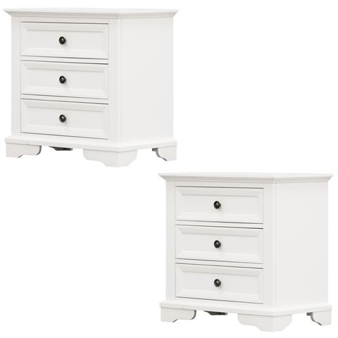 Urban Styling Celosia Bedside Table Set White 2pc - Peter's of Kensington