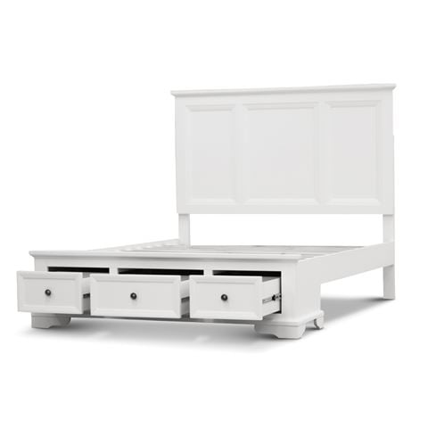 Urban Styling Celosia Queen Bed Frame With Drawers White - Peter's of Kensington