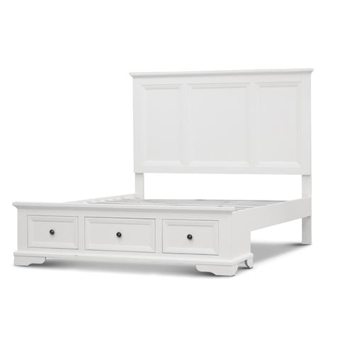 Urban Styling - Celosia King Bed Frame With Drawers White