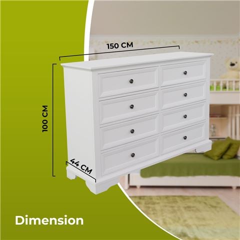 Urban Styling Celosia Acacia Bedroom Dresser White - Peter's of Kensington