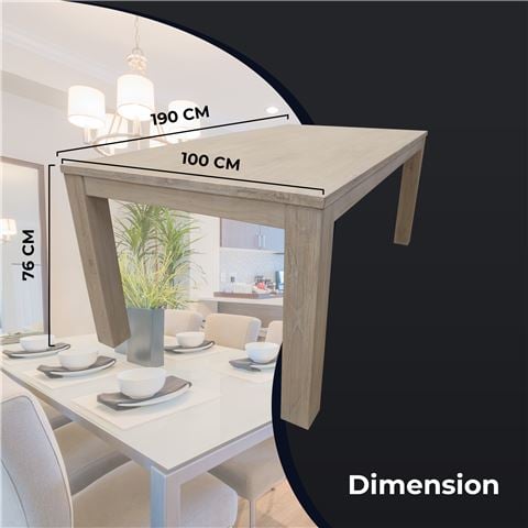 Urban Styling Foxglove Mt Ash Dining Set White 7pc - Peter's of Kensington