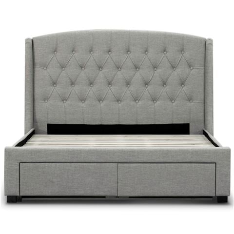 Urban Styling - Honeydew King Bed Frame With Drawers Beige