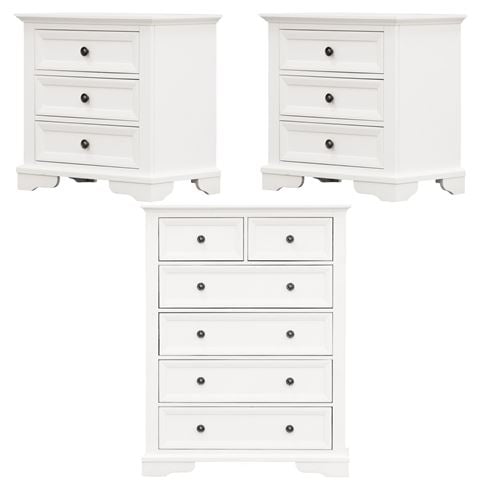 Urban Styling Celosia Bedroom Set White 3pc - Peter's of Kensington