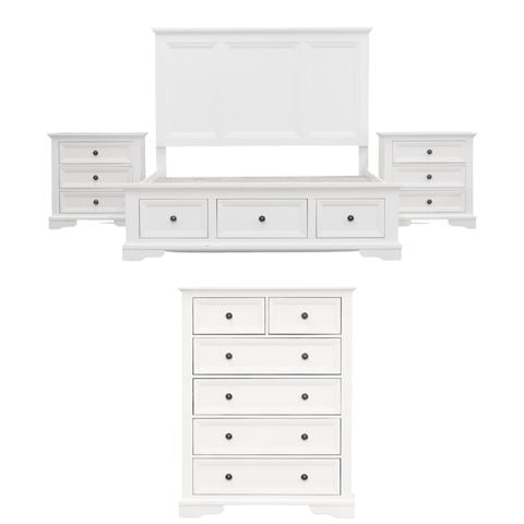 Urban Styling Celosia King Bedroom Suite Package White 4pc - Peter's of Kensington