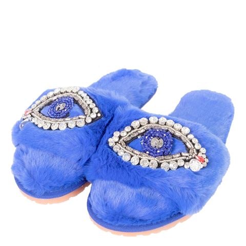 Peter's - Eye Love Blue Slippers Large 39/40