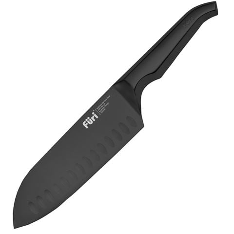 Furi - Pro Jet Black  East/West Santoku Knife 17cm