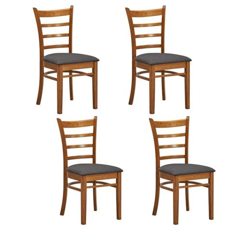Urban Styling - Linaria Dining Chair Set X-back Walnut 4pc