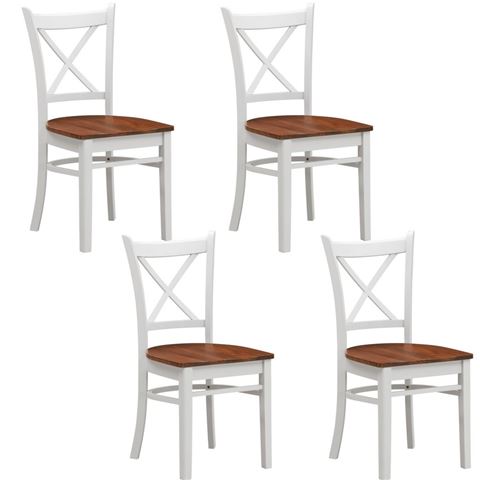 Urban Styling - Lupin Dining Chair Set X-back White Oak 4pc