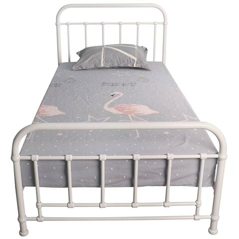Urban Styling - Metallica King Single Bed Metal Frame White