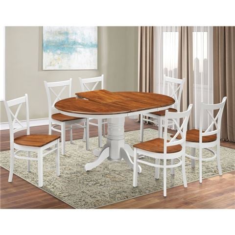 Urban Styling Lupin Dining Set White Oak 7pc - Peter's of Kensington