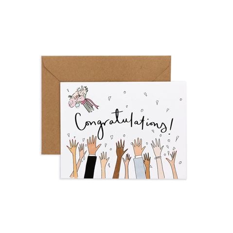 Miss Peahen - Congratulations! Wedding Card