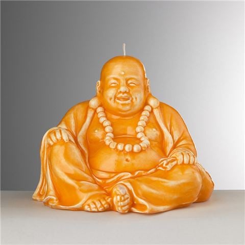 Mario Luca Giusti Ceramic-Look Little Buddha Candle Orange - Peter's of Kensington