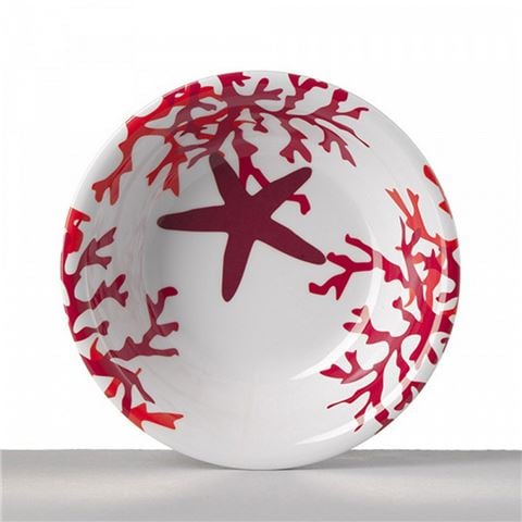 Mario Luca Giusti Corallo Soup Bowl Red 19cm - Peter's of Kensington