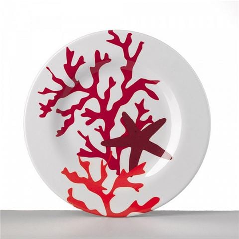 Mario Luca Giusti Corallo Fruit Plate Red 23cm - Peter's of Kensington