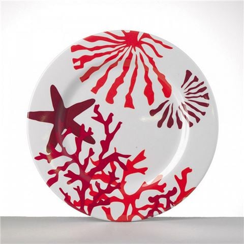 Mario Luca Giusti Corallo Plate Medium Red 27cm - Peter's of Kensington