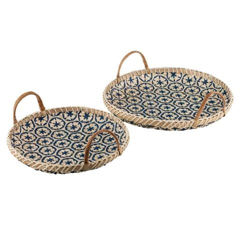 Ladelle Bamboo Woven Tray Set 2pce - Peter's of Kensington