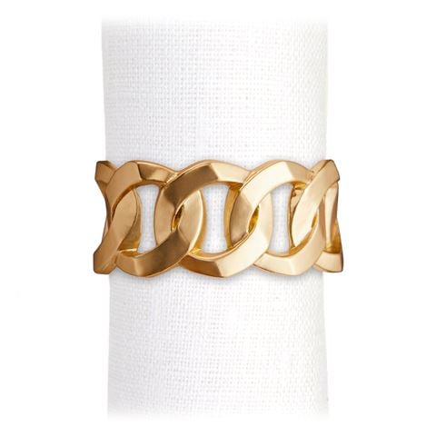 L'objet Cuban Link Gold Napking Ring Set 4pce - Peter's of Kensington