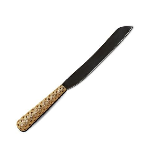 L'objet Braid Cake/Bread Knife Stainless Steel w/24k Gold Plate 33cm - Peter's of Kensington